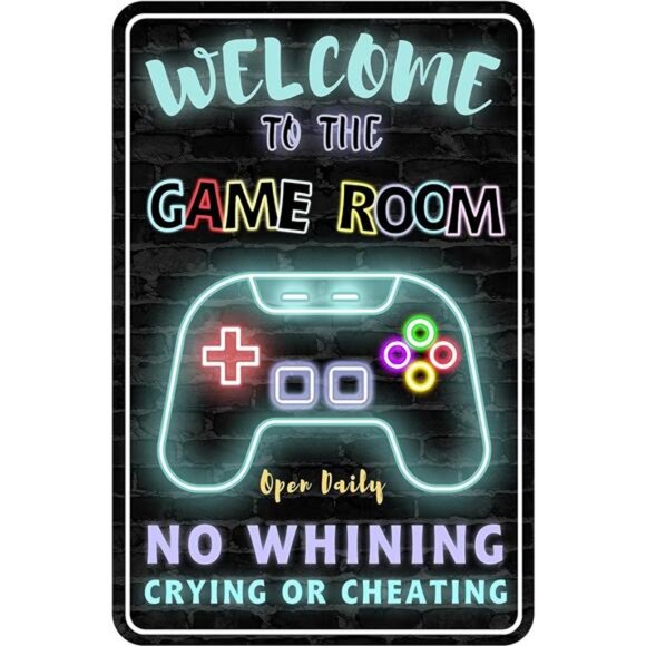 Other - Gaming Room Metal Sign Gamer Wall Decor For Boys Game Room Bedroom Gamers